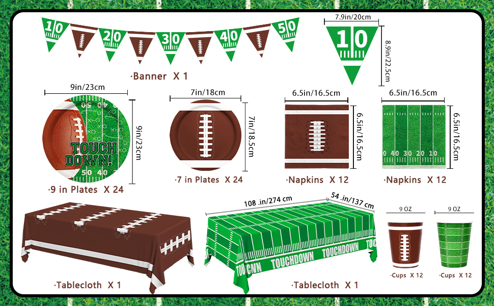 football party decorations