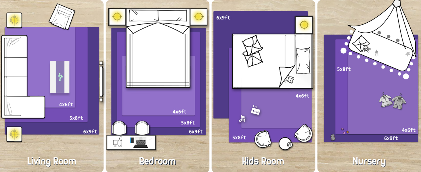 purple kids rugs