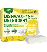 YCUO Dishwasher Dishwashing Detergent Sheets,Dish Soap & Dishwashing Tablets Alternative,Plant-Ba...