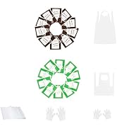 Disposable Aprons Glove Adults&Kids Set,140pcs With Parchment Paper,Food Service Waterproof Oil-P...