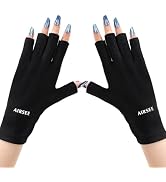 AIRSEE UV Gloves for Nail Lamp,Professional UPF50+ UV Protection Gloves for Manicures Nail Art,Fi...