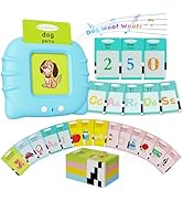 Aullsaty Toddler Toys Bilingual English and Spanish Talking Flash Cards for 1 2 3 4 5 6 Year Old ...
