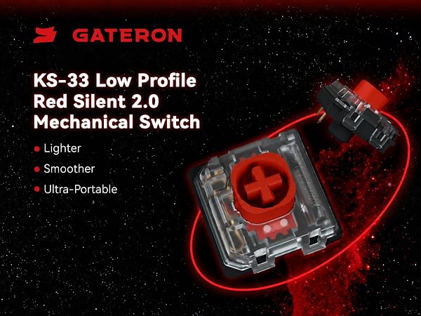 GATERON KS-33 Low Profile Silent 2.0 Keyboard Switches