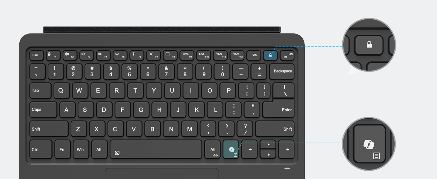 type cover for microsoft surface pro generation 12, surface pro wireless keyboard with touchpad