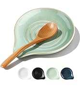 Herogo Spoon Rest Set for Kitchen Stove Top, 5.1" Ceramic Cooking Utensil Spatula Ladle Holder, K...