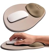 Basibutok Palm-Rest and Wrist-Hugging Mouse Pad Wrist Rest, Ergonomic Wrist Support with Curve Fi...
