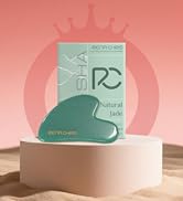 Rena Chris Gua Sha Facial Tools, Natural Jade Stone Guasha, Manual Massage Sticks for Jawline Scu...