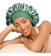 YANIBEST Satin Bonnet for Sleeping Women Double Layer Hair Silk Bonnets for Sleeping with Elastic...