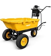 Electric Wheelbarrow Dump Cart Compatible with DeWalt 20V Battery,300W Brushless Motor Utility Ca...