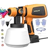 MYMULIKE Paint Sprayer, Power Electric Spray Paint Gun 1000ml Capacity Container, 5 Nozzles and 3...