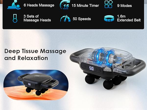 6 head massage gun