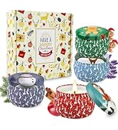 Christmas Candles, 4 Pack Scented Candles, Christmas Gift for Women, Soy Candles Set, 120H Burnin...