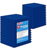 Microfiber Cleaning Towels, Pack of 24, Ultra Soft Plush Washcloth, All Purpose Premium Microfibe...