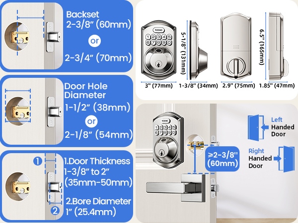 Suitable for front doors, side doors, basements, and storage rooms