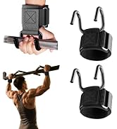Lifting Hooks for Weight Lifting, 1 Pair 330 LB Weight Lifting Wrist Wraps Heavy Duty Gym Lifting...