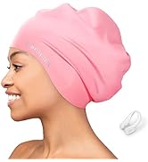 EverSport Large Swim Cap for Braids and Dreadlocks, Waterproof Silicone Swimming Cap for Women Me...