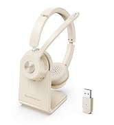 Soothielec Wireless Headset with Mic for Work, Bluetooth Headset with Noise Cancelling Microphone