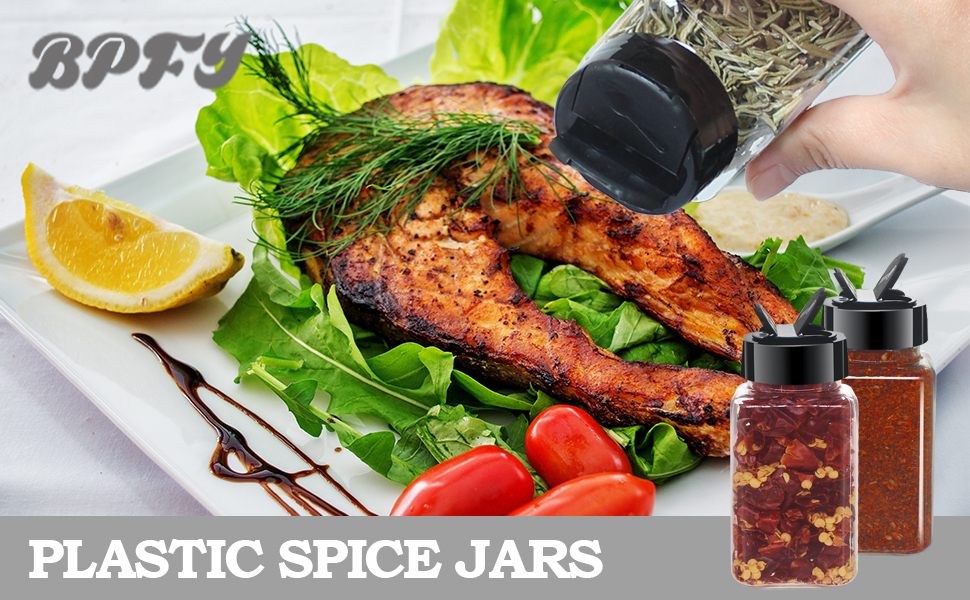 plastic spice jars