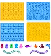 Gummy Bear Mold Candy Molds - Chocolate Molds Including Bears, Frogs, Lions, Monkeys, Penguins, W...