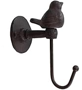 YukaBa 520013 Songbird Wall Hook, Brownish Black (Bird-1Pack)