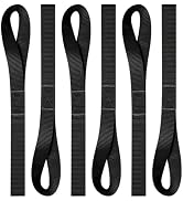 Soft Loop Tie Down Straps, Polyester, 6 Pack Loops for Securing ATV | Black, 1,500 Load Capacity,...