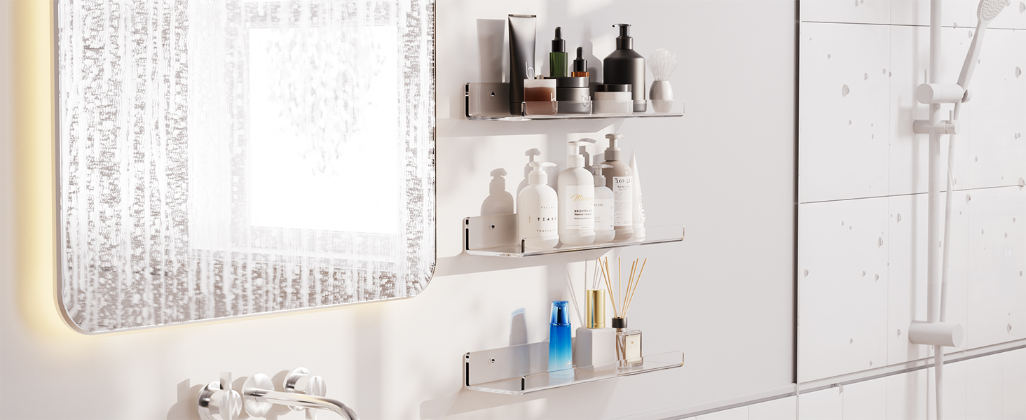 acrylic wall shelves