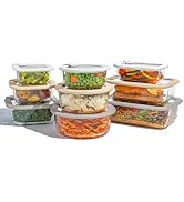 Bentgo Signature Leak-Proof Glass Food Storage - 18-Piece Set, 1-Compartment Plastic-Free Contain...