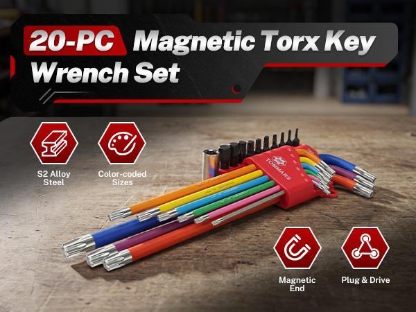 magnetic trox key wrench set