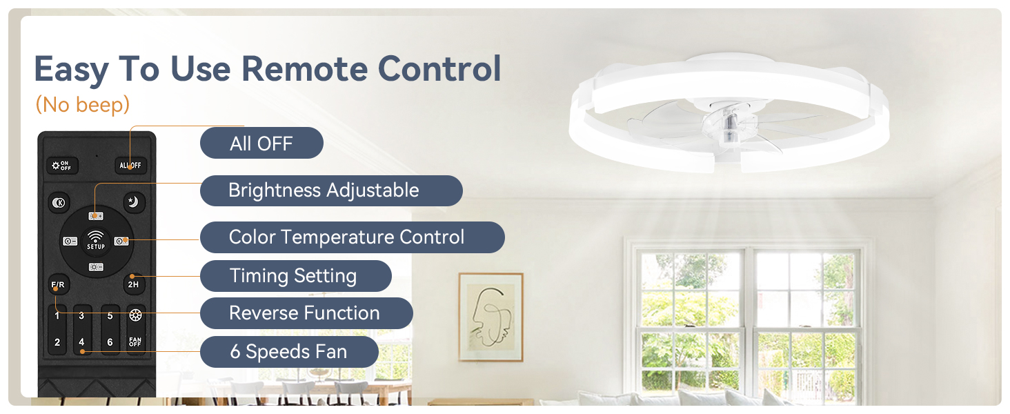 modern ceiling fan with light
