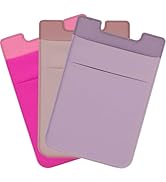 3 Pack Cell Phone Wallet Accessories, Adhesive Phone Card Holder Stick on Card Wallet Pocket Slee...