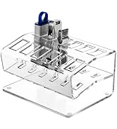 CaSZLUTION USB Flash Drive Holder Stand USB Memory Stick Storage Organizer, Acrylic USB Flash Dri...