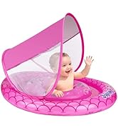 Swimbobo Baby Pool Float Ring with Adjustable Sun Canopy and Safety Seat Pool Toy for Age of 6-36...