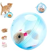 Cat Toy Automatic Moving Ball - Interactive Cat Toys for Indoor Cats, Self-Rolling Automatic Cat ...