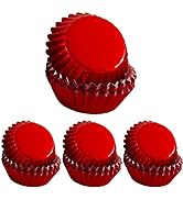 Red Foil Cupcake Liners For Baking 300pcs Baking Cups Thick & Sturdy, Oil Resistance,Muffin Liner...