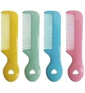 4Pcs Round Colorful Tip Bristles Baby Cute Comb Baby Grooming for Sensitive Scalp Skin, for Nurse...