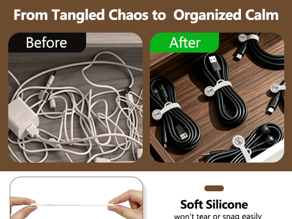 MAGNETIC CABLE CLIPS ORGANIZERS