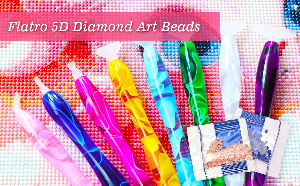 Flatro 5D Diamond Art Beads