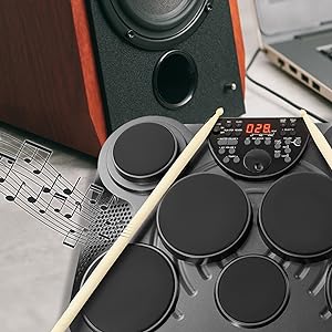 Electronic Table Digital Drum Kit Top w/ 7 Pad Digital Drum Kit