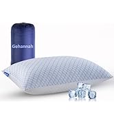Gehannah Travel Pillow - Large Size Compressible Camping Pillow for Sleeping, Shredded Memory Foa...