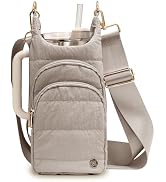 Water Bottle Holder with Strap for 30/32 oz, Crossbody Water Bottle Carrier Bag with RFID Blockin...