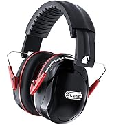 Dr.meter Hearing Protection Ear Muffs, 28dB Noise Reduction Safety Earmuffs with Adjustable Headb...