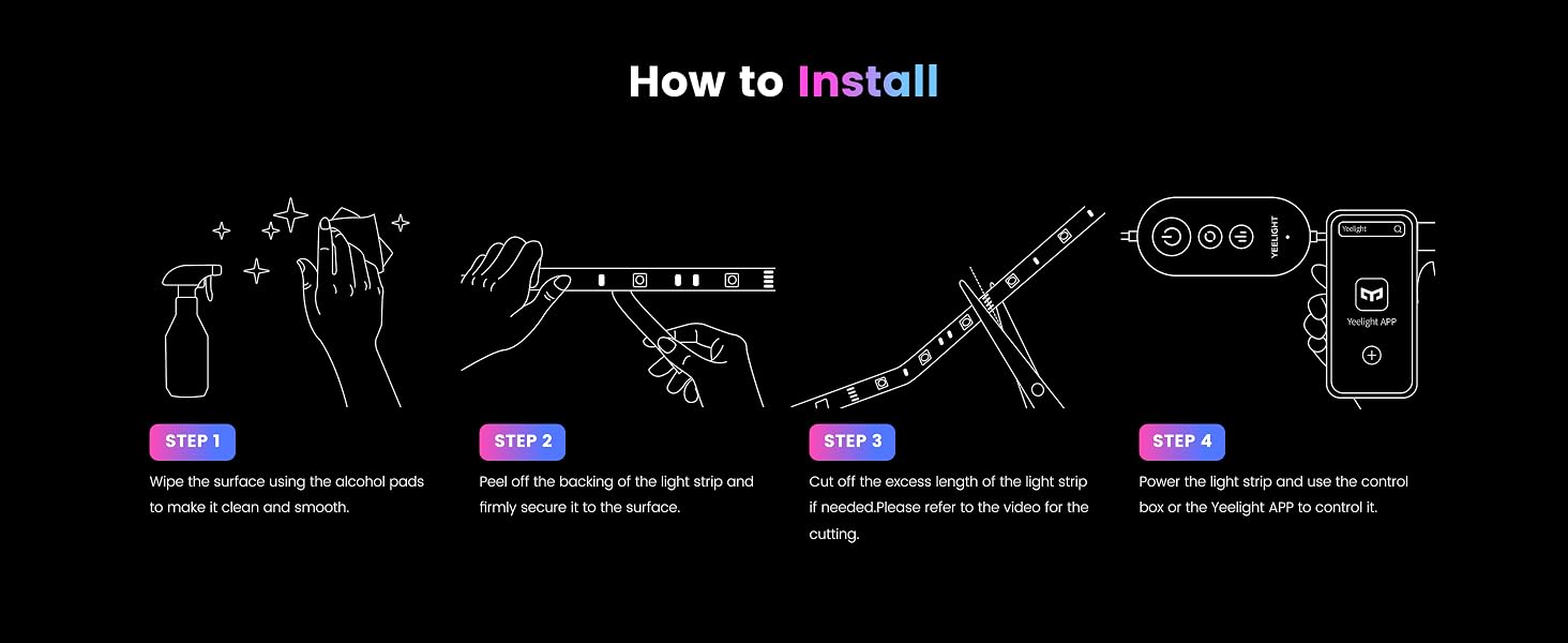 Smart RGBIC Light Strip for bedroom/ Livingroom/ Gaming Room/ Christmas