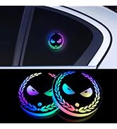 2 PCS Car Window Atmosphere Lights, 7 Colors Ambient Lighting Car, USB Rechargeable Car LED Light...