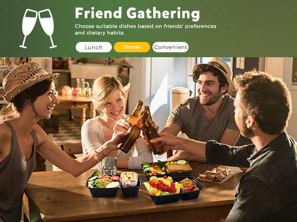 Friend gathering-meal prep container microwave safe