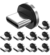 Bojianxin Magnetic Connector Tips Head for Type C Android Devices (10 Pack), USB C Magnetic Phone...