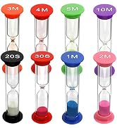 3 otters Sand Timers Combo Pack, 8PCS Sand Timers Colorful Hourglasses Sandglass Timer for Time M...