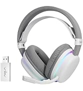 Aula G7 Wireless Gaming Headset, Surround Sound 10ms Low Latency, PC Headset with Detachable Nois...