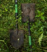 Hooyman Shovel with Heavy Duty Carbon Steel Head Construction, Ergonomic No-Slip H-Grip Handles, ...