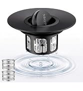 3-in-1 Flip-Cover Bathtub Drain Stopper, Muyiajou, Flush Design, Flip-Cover (No Springs), 2 Strai...
