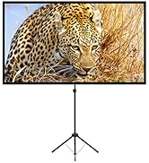 Portable Projector Screen with Stand, Outdoor Movie Screen, 80 Inch 16:9 Light-Weight, Mobile and...